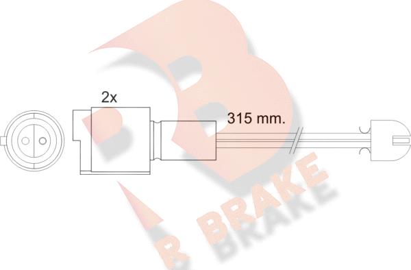 R Brake 610455RB - Signalni kontakt, trosenje kočione plocice www.molydon.hr