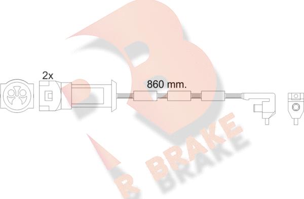 R Brake 610450RB - Signalni kontakt, trosenje kočione plocice www.molydon.hr