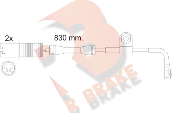 R Brake 610458RB - Signalni kontakt, trosenje kočione plocice www.molydon.hr