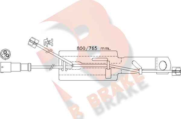 R Brake 610432RB - Signalni kontakt, trosenje kočione plocice www.molydon.hr