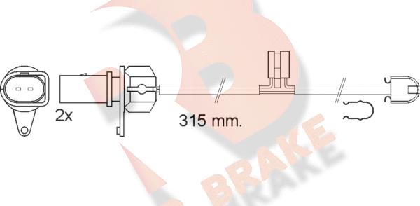 R Brake 610569RB - Signalni kontakt, trosenje kočione plocice www.molydon.hr