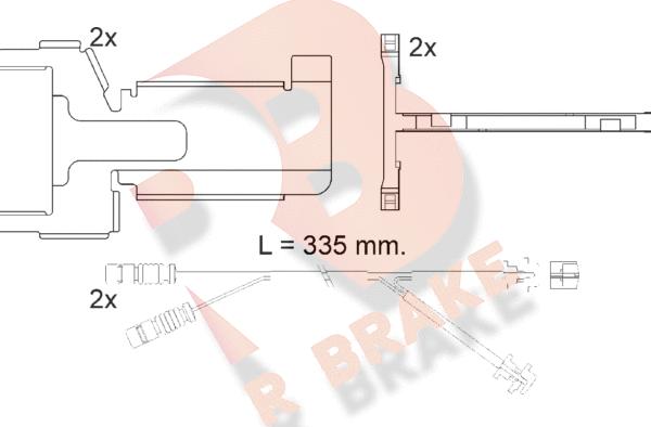 R Brake 610528RB - Signalni kontakt, trosenje kočione plocice www.molydon.hr