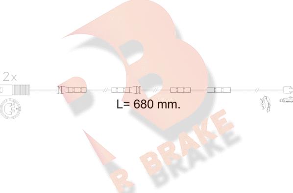 R Brake 610606RB - Signalni kontakt, trosenje kočione plocice www.molydon.hr