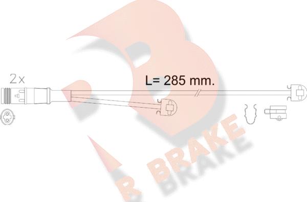 R Brake 610614RB - Signalni kontakt, trosenje kočione plocice www.molydon.hr