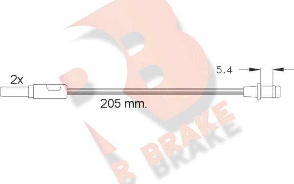 R Brake 610185RB - Signalni kontakt, trosenje kočione plocice www.molydon.hr