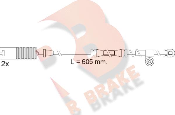 R Brake 610390RB - Signalni kontakt, trosenje kočione plocice www.molydon.hr