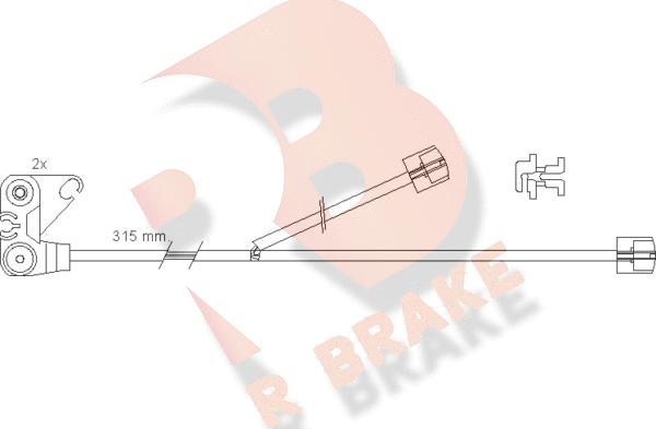 R Brake 610300RB - Signalni kontakt, trosenje kočione plocice www.molydon.hr