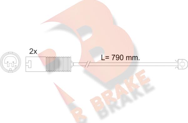 R Brake 610240RB - Signalni kontakt, trosenje kočione plocice www.molydon.hr