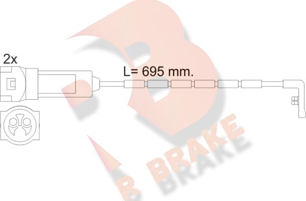 R Brake 610241RB - Signalni kontakt, trosenje kočione plocice www.molydon.hr