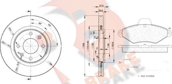 R Brake 3R09204697 - Komplet kočnica, disk-kočnica www.molydon.hr