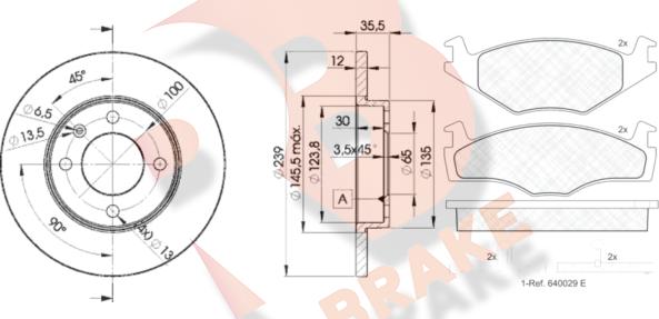 R Brake 3R04603300 - Komplet kočnica, disk-kočnica www.molydon.hr