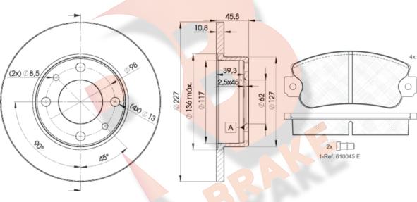 R Brake 3R04185812 - Komplet kočnica, disk-kočnica www.molydon.hr