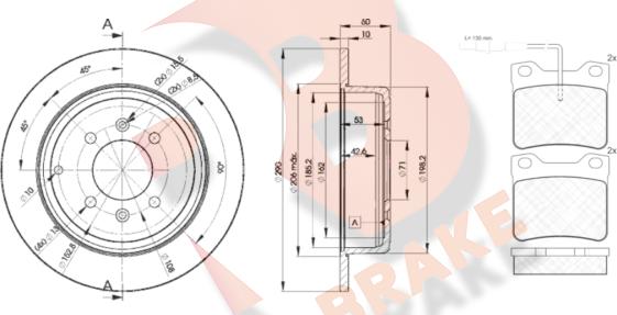 R Brake 3R07874250 - Komplet kočnica, disk-kočnica www.molydon.hr