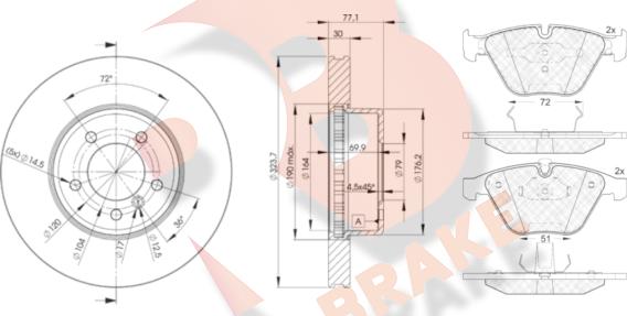 R Brake 3R15773221 - Komplet kočnica, disk-kočnica www.molydon.hr