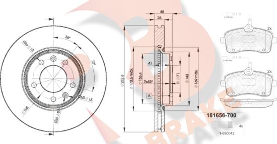 R Brake 3R16564685 - Komplet kočnica, disk-kočnica www.molydon.hr