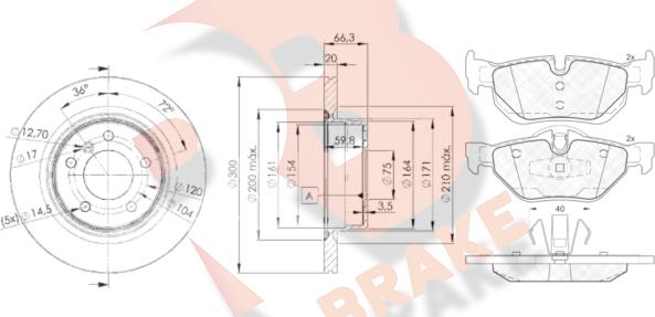 R Brake 3r16633406 - Komplet kočnica, disk-kočnica www.molydon.hr