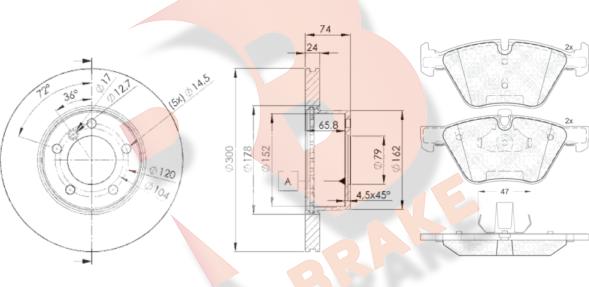 R Brake 3R1683-3405 - Komplet kočnica, disk-kočnica www.molydon.hr