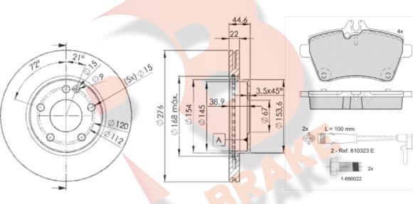 R Brake 3R16780111 - Komplet kočnica, disk-kočnica www.molydon.hr