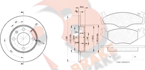 R Brake 3R10485304 - Komplet kočnica, disk-kočnica www.molydon.hr