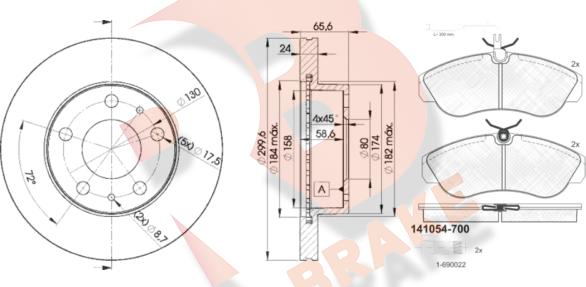 R Brake 3R10544682 - Komplet kočnica, disk-kočnica www.molydon.hr