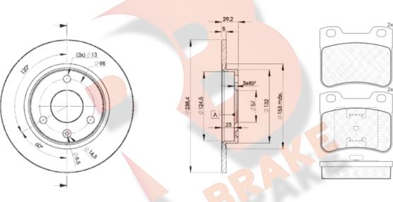 R Brake 3R11507199 - Komplet kočnica, disk-kočnica www.molydon.hr