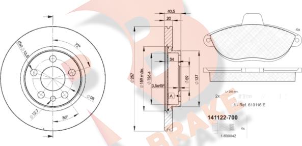 R Brake 3R11224683 - Komplet kočnica, disk-kočnica www.molydon.hr