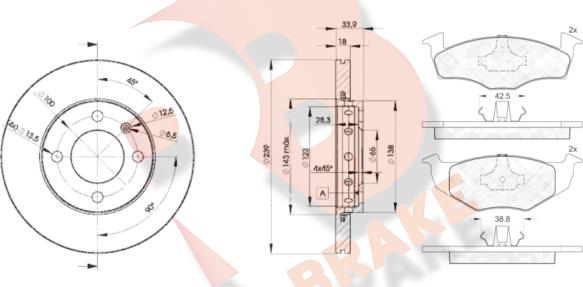 R Brake 3R11785303 - Komplet kočnica, disk-kočnica www.molydon.hr