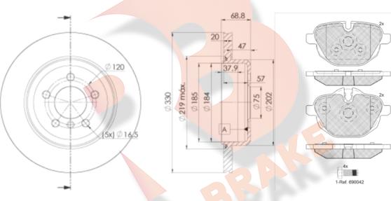 R Brake 3R20043558 - Komplet kočnica, disk-kočnica www.molydon.hr