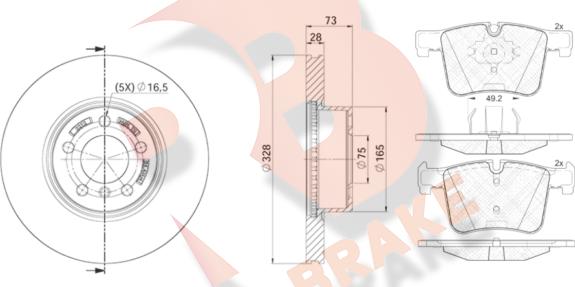 R Brake 3R20202212 - Komplet kočnica, disk-kočnica www.molydon.hr