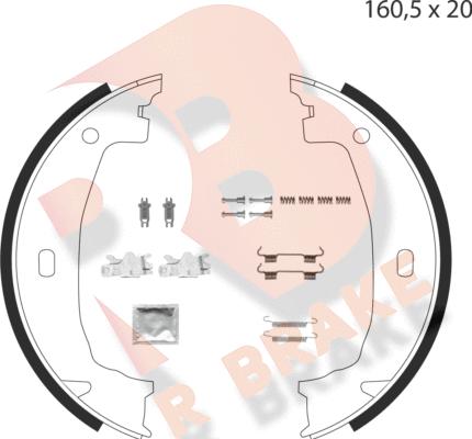 R Brake 79RBPB4001 - Komplet kočionih obloga, rucna kočnica www.molydon.hr