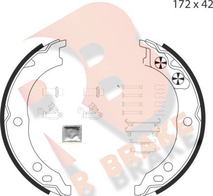 R Brake 79RBPB4019 - Komplet kočionih obloga, rucna kočnica www.molydon.hr