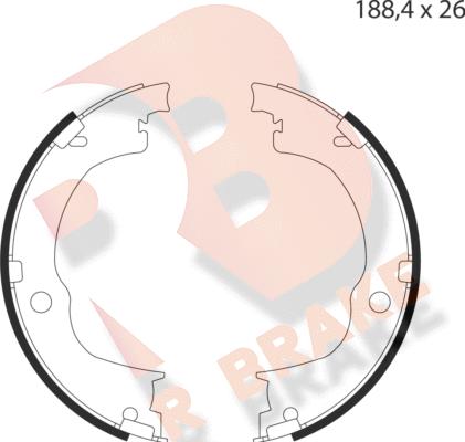 R Brake 79RBPB4022 - Komplet kočionih obloga, rucna kočnica www.molydon.hr