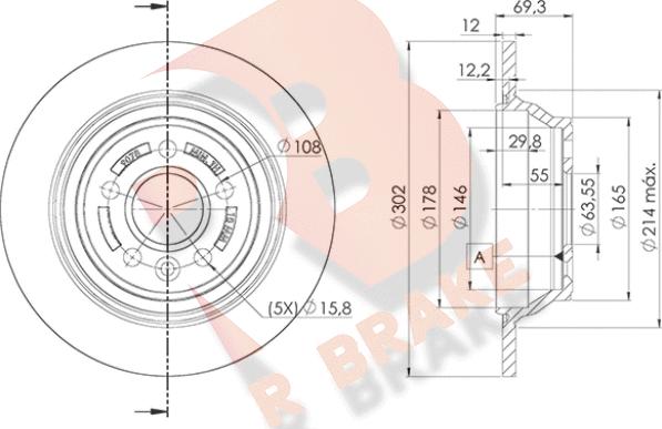 R Brake 78RBD19078 - Kočioni disk www.molydon.hr