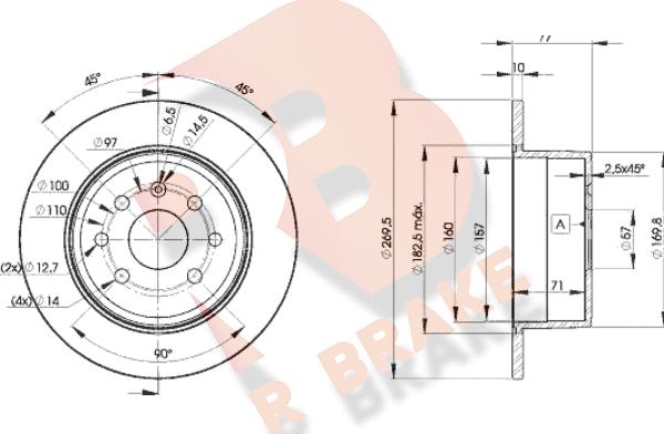 R Brake 78RBD19102 - Kočioni disk www.molydon.hr