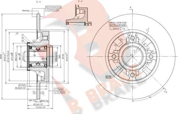 R Brake 78RBD14034 - Kočioni disk www.molydon.hr