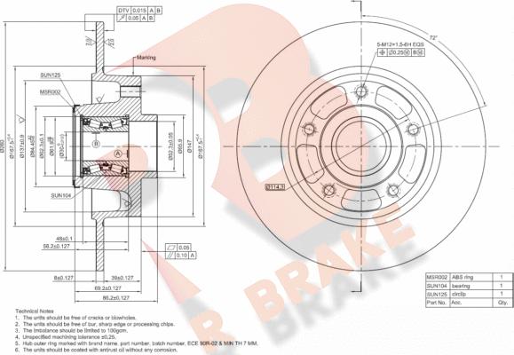 R Brake 78RBD14026 - Kočioni disk www.molydon.hr