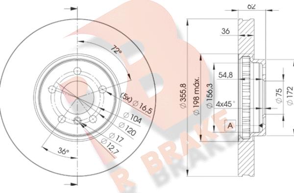 R Brake 78RBD15684 - Kočioni disk www.molydon.hr