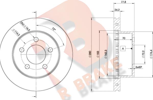 R Brake 78RBD15396 - Kočioni disk www.molydon.hr