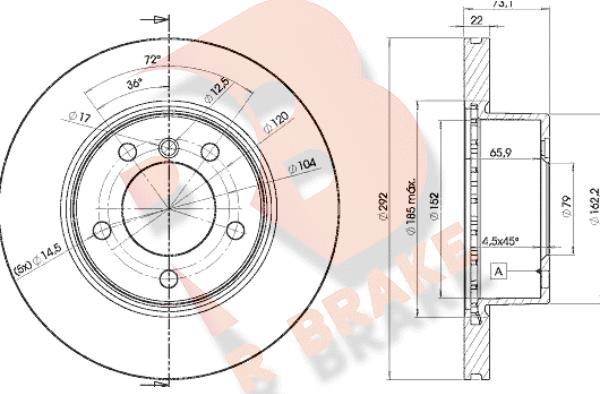 R Brake 78RBD16464 - Kočioni disk www.molydon.hr