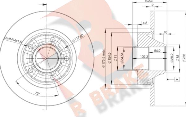 R Brake 78RBD16846 - Kočioni disk www.molydon.hr