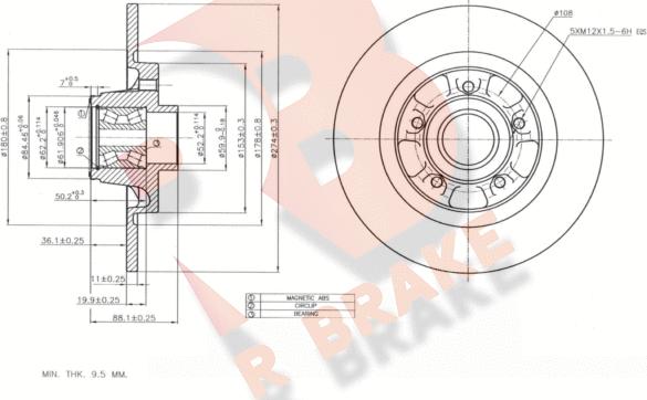 R Brake 78RBD16327 - Kočioni disk www.molydon.hr