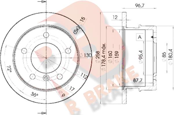 R Brake 78RBD10184 - Kočioni disk www.molydon.hr