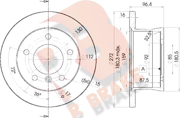 R Brake 78RBD10183 - Kočioni disk www.molydon.hr