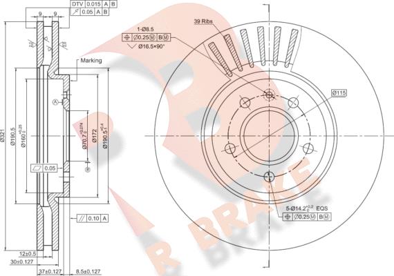 R Brake 78RBD11569 - Kočioni disk www.molydon.hr