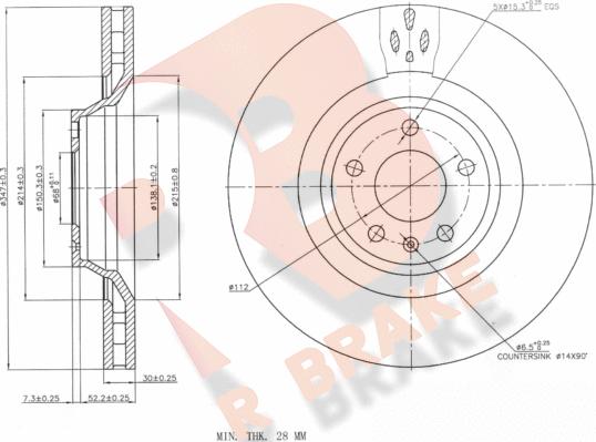 R Brake 78RBD11245 - Kočioni disk www.molydon.hr