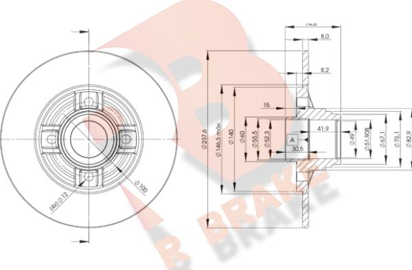 R Brake 78RBD18078 - Kočioni disk www.molydon.hr