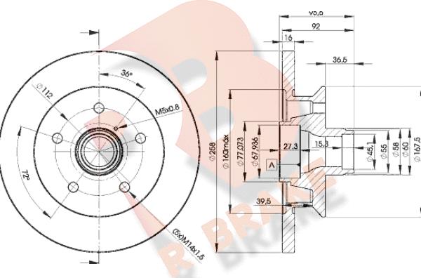 R Brake 78RBD13113 - Kočioni disk www.molydon.hr