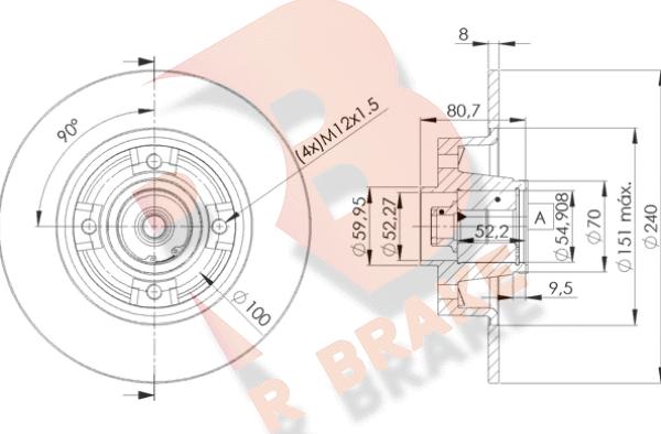 R Brake 78RBD17823 - Kočioni disk www.molydon.hr