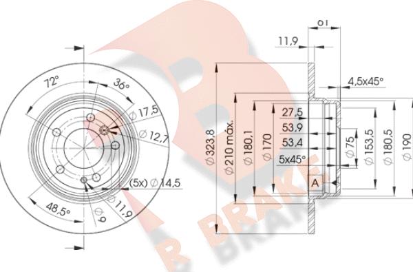 R Brake 78RBD29900 - Kočioni disk www.molydon.hr