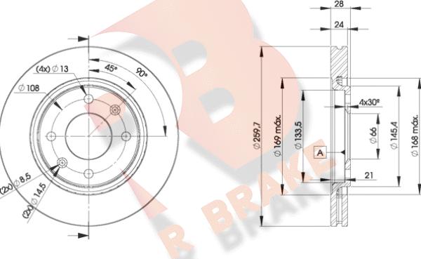 R Brake 78RBD29406 - Kočioni disk www.molydon.hr